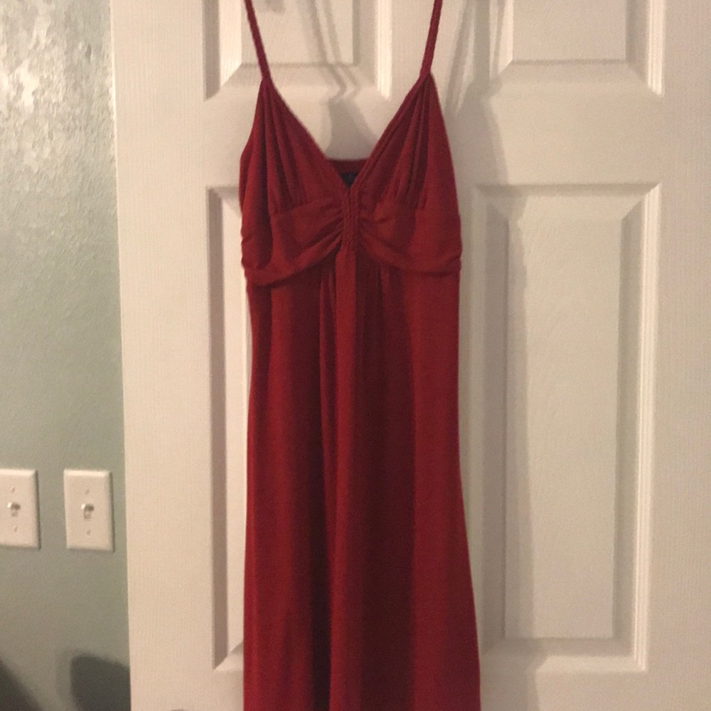 Red dress. Casual medium